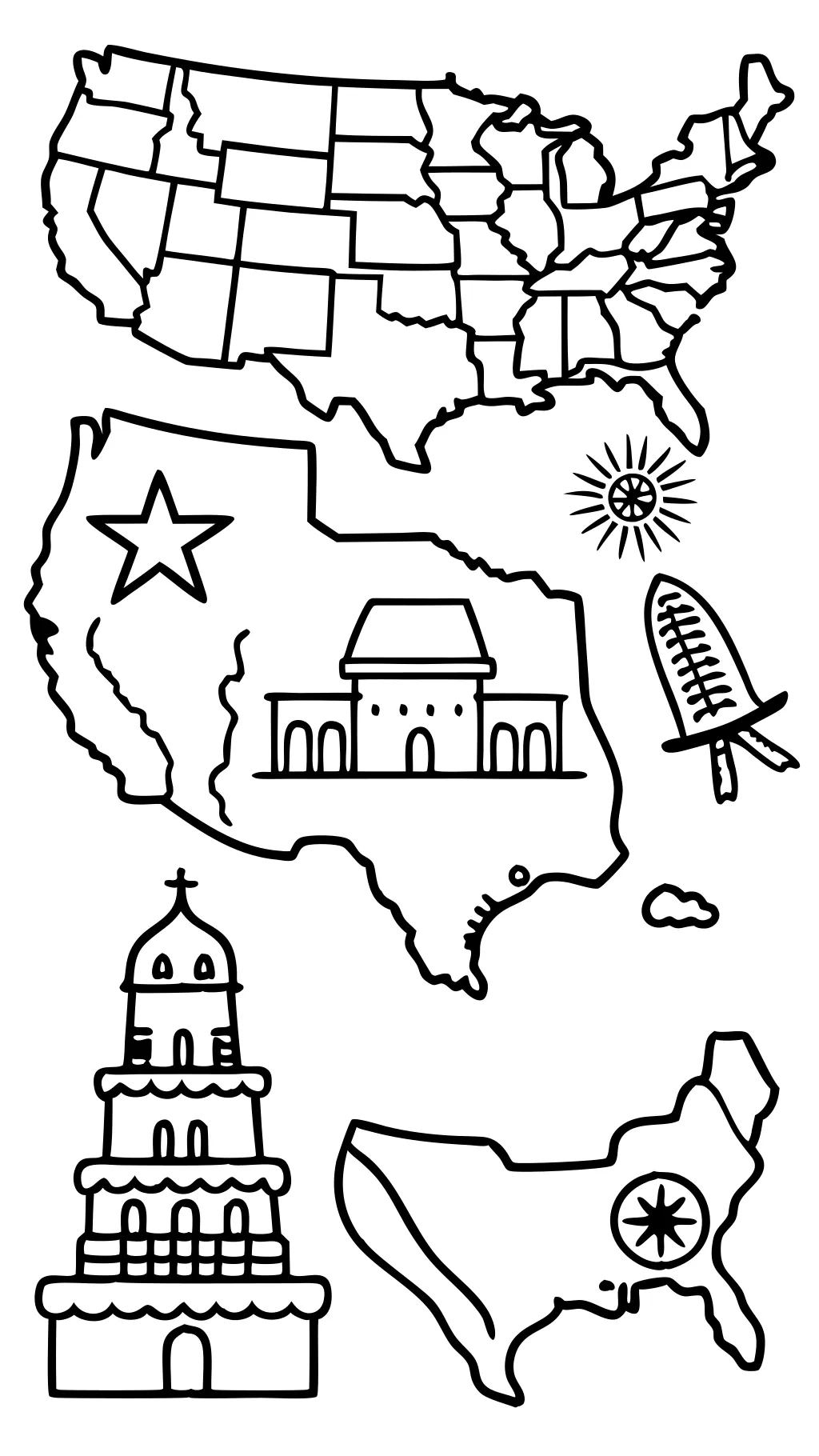 coloring pages usa map